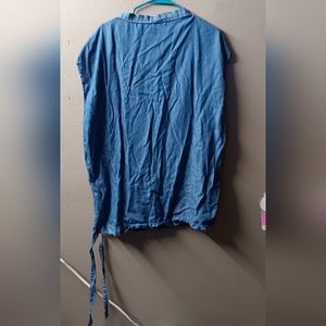 Denim look blouse sz3-4 X